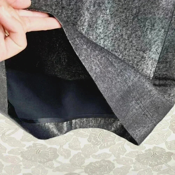 Excellent Theory Black Shimmer Mini Shift Dress Size 4 Scoop neck Cap Sleeve - Picture 6 of 9